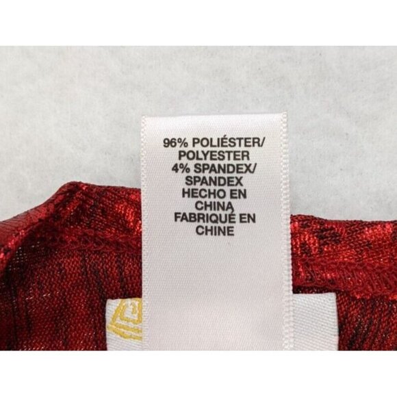 Ruby Rd Women's Dress Size L Red Metallic Shimmer 2-For Shift - Picture 4 of 12